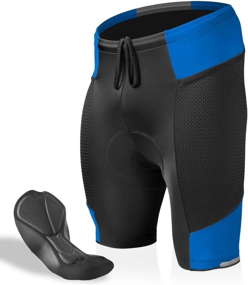 | Men's Gel Touring Padded Bike Shorts | Innovative Mesh Pockets | Made in USA