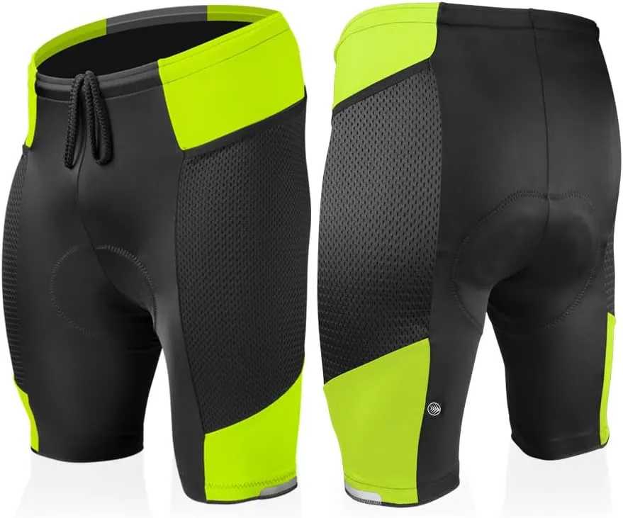 | Men's Gel Touring Padded Bike Shorts | Innovative Mesh Pockets | Made in USA