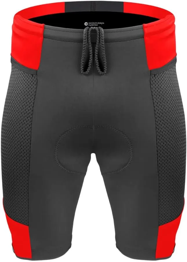 | Men's Gel Touring Padded Bike Shorts | Innovative Mesh Pockets | Made in USA