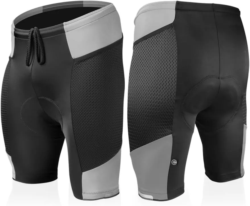 | Men's Gel Touring Padded Bike Shorts | Innovative Mesh Pockets | Made in USA
