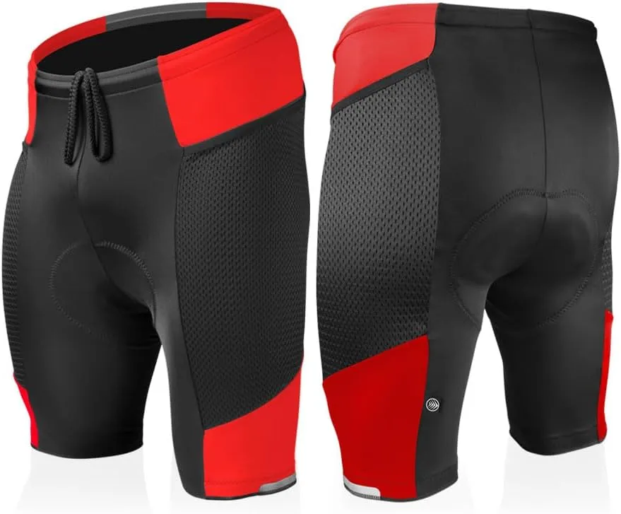 | Men's Gel Touring Padded Bike Shorts | Innovative Mesh Pockets | Made in USA