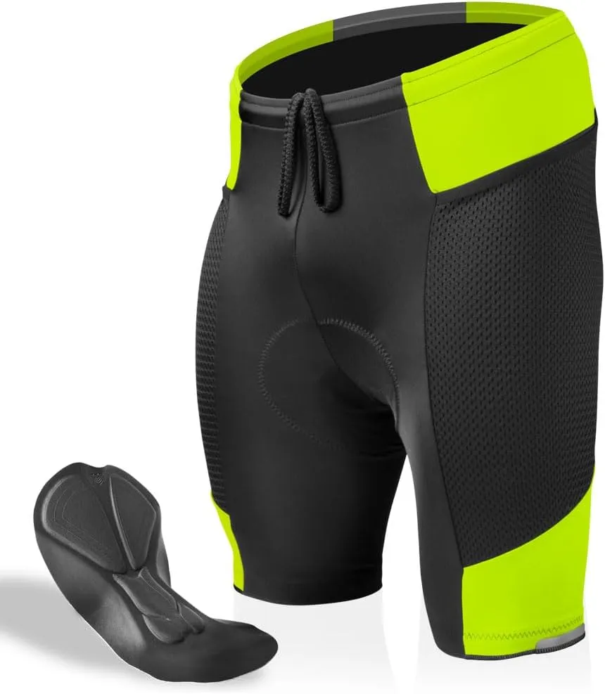 | Men's Gel Touring Padded Bike Shorts | Innovative Mesh Pockets | Made in USA