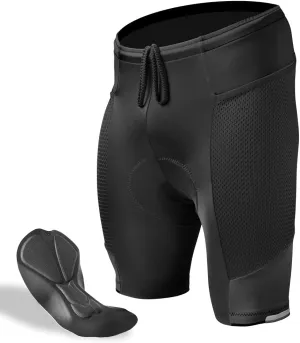 | Men's Gel Touring Padded Bike Shorts | Innovative Mesh Pockets | Made in USA