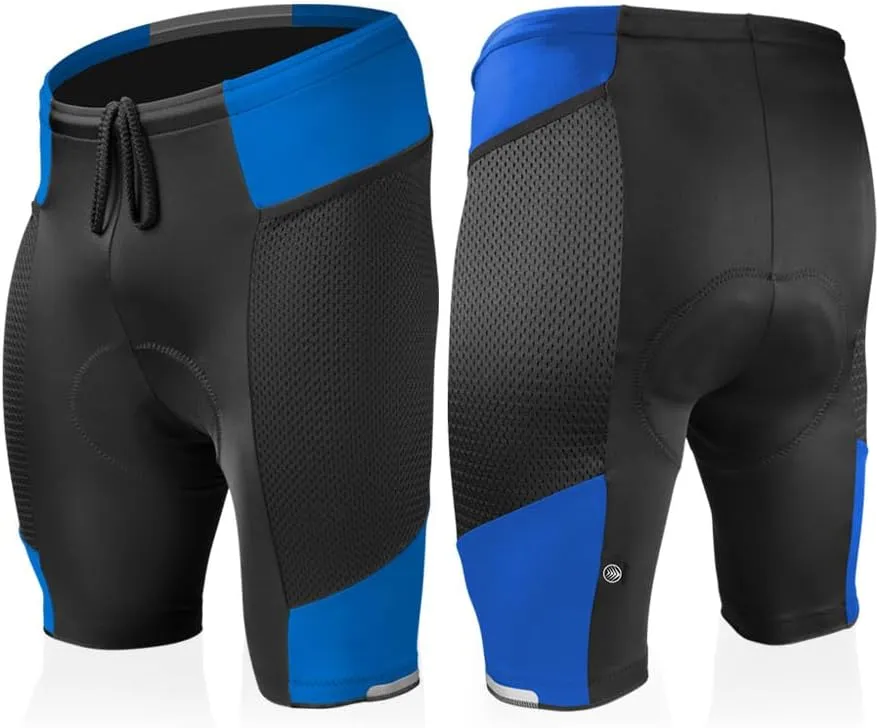 | Men's Gel Touring Padded Bike Shorts | Innovative Mesh Pockets | Made in USA