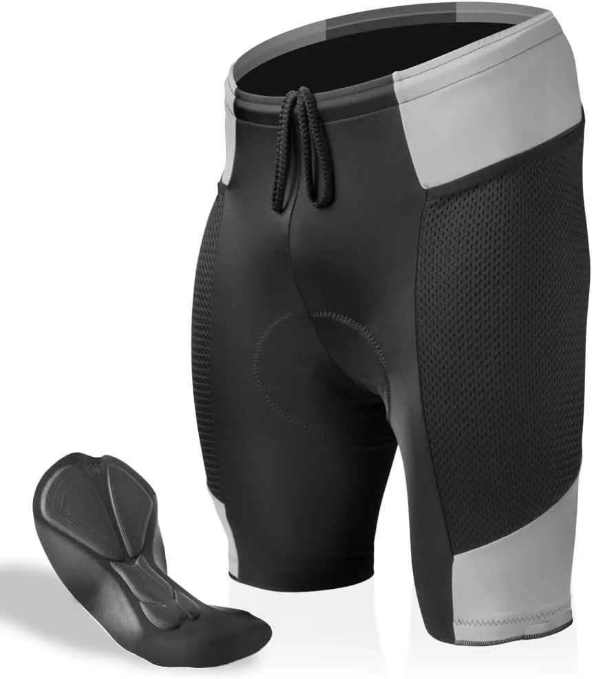 | Men's Gel Touring Padded Bike Shorts | Innovative Mesh Pockets | Made in USA