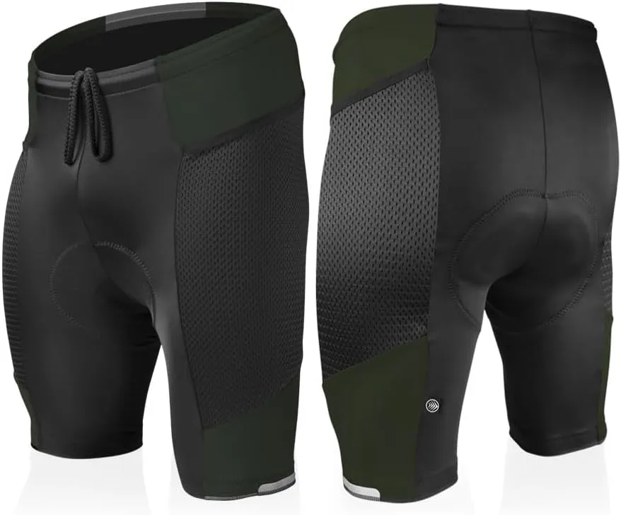 | Men's Gel Touring Padded Bike Shorts | Innovative Mesh Pockets | Made in USA