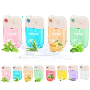 4 Pcs Hydrating Hand Sanitizer Spray, 4 Scents, 5.2 FL. OZ. Portable Sanitizer Spray for Travel Size, 500-Sprays Each Multi-Flavor (4Pcs.)