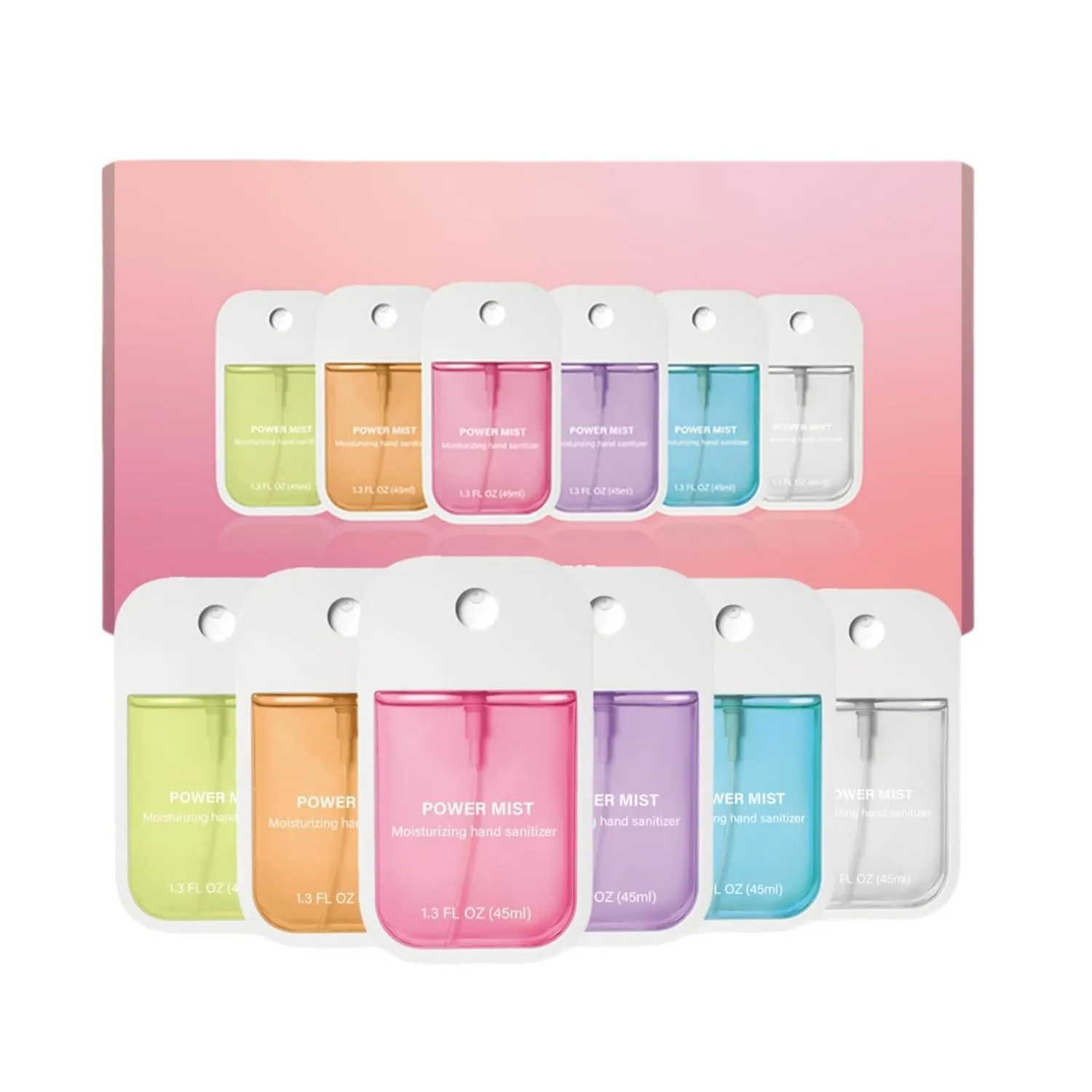 6 Pcs Power Mist Hydrating Hand Sanitizer Spray,6 Scents,Spray Hand Sanitizer,7.8 FL. OZ. Portable Sanitizer Spray for Adults,Travel Size