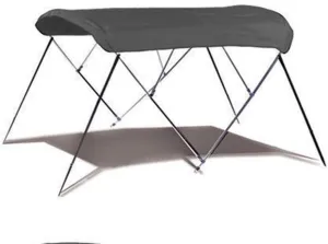 7.6 oz Charcoal Grey 4 Bow Round Tube Boat Bimini TOP Sunshade Compatible for Tahoe Alpine Fish 1822 All Years