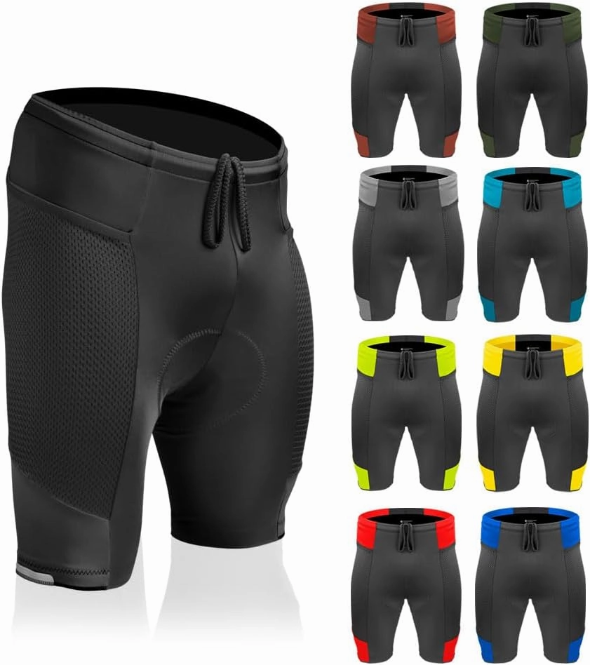 | Men's Gel Touring Padded Bike Shorts | Innovative Mesh Pockets | Made in USA