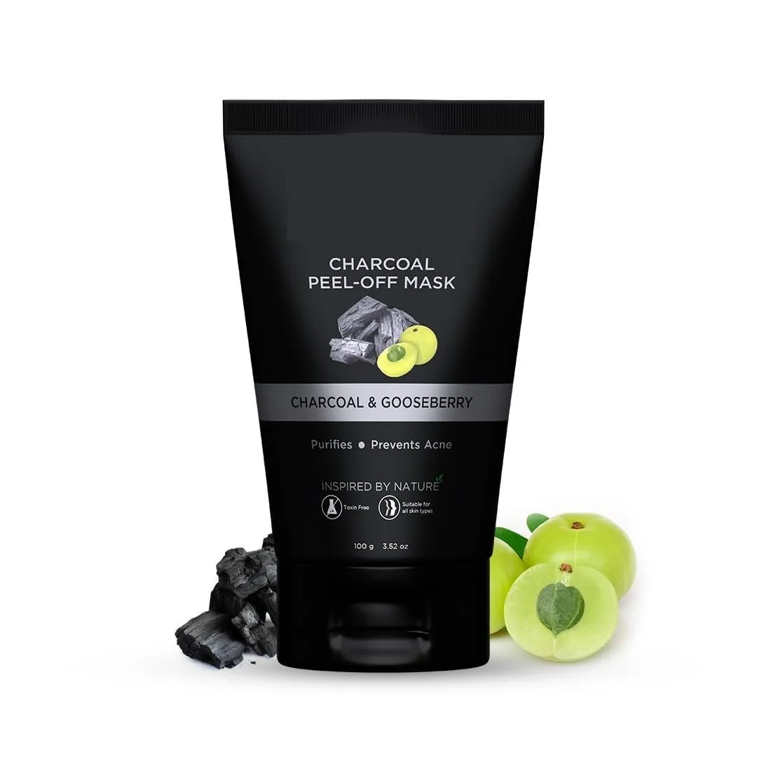 Activated Charcoal Peel Off Face Mask for Men | Deep Cleansing | Blackhead/Whitehead & Dead Skin Removal | Paraben & Sulphate Free - 100gm (Buy 2 Quantity Get 1 Quantity Free)