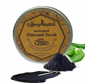Activated Charcoal Face Scrub With Hydrating & Exfoliating For Removal Blackheads & Dead Skin Scrub (150 g)