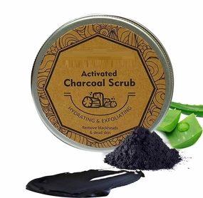 Activated Charcoal Face Scrub With Hydrating & Exfoliating For Removal Blackheads & Dead Skin Scrub (150 g)