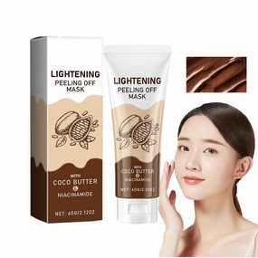 Adera Lightening Peel off Mask, Instant 𝐖𝐡𝐢𝐭𝐞𝐧𝐢𝐧𝐠 Niacinamide Peel-Off Mask, Adera L𝐢g𝐡𝐭𝐞𝐧𝐢𝐧𝐠 Peel off Mask with Chocolate & Niacinamide, Moisturizing (1pcs)