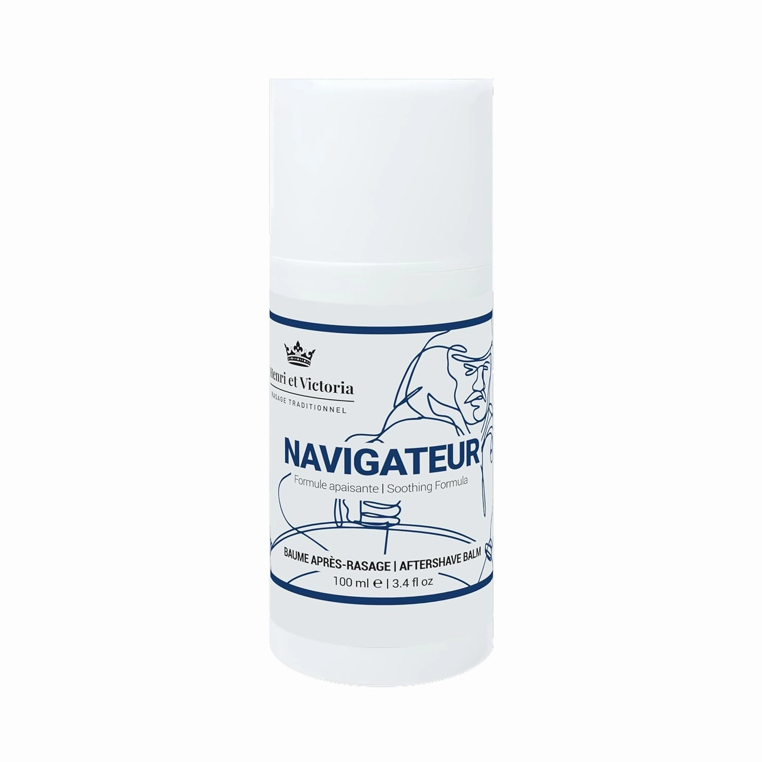 Aftershave Balm for Men | Navigateur Scent | Canadian Made by Skilled Artisan | After Shave Balm Prevent and Cure Razor Burns | 100 ml (3.4 oz)