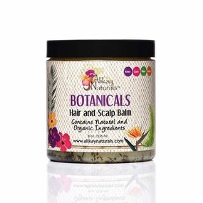 Alikay Naturals Botanicals Hair & Scalp Balm Natural Babassu Oil, Peppermint Oil & Nettle 8 Ounce