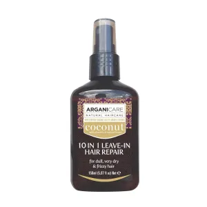 Arganicare 10 in 1 Leave In Hair Repair Conditioner with Organic Coconut and Argan Oils for Very Dry, Damaged and Frizzy Hair