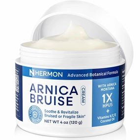 Arnica Bruise Cream Extra Strength: Fast-Acting for Bruising & Swelling on Thin Skin - High Strength Arnica Montana with Vitamins K, C & E–Hydrating Moisturizer for Face & Body 4 oz