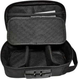 AYNEFY Smell Proof Bag, Lightweight and Easy to Carry Odor Proof Pouch Organizer Activated Carbon Adsorption Effect Smell Proof Container with Lock Travel Storage Bag (Black)