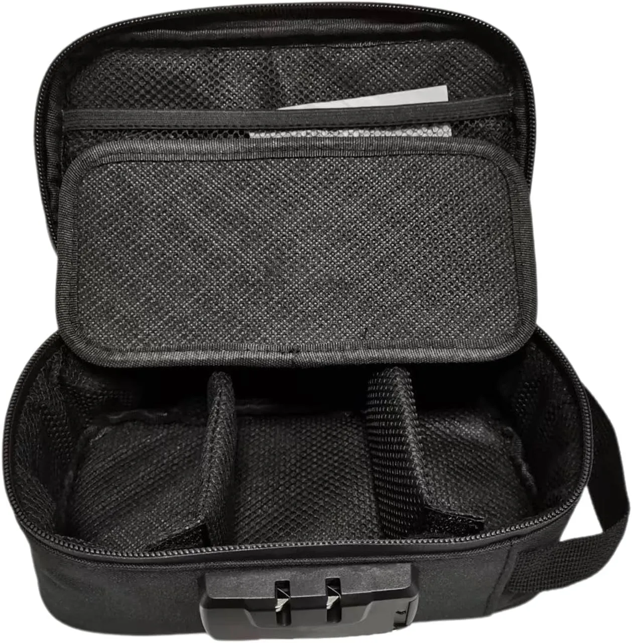 AYNEFY Smell Proof Bag, Lightweight and Easy to Carry Odor Proof Pouch Organizer Activated Carbon Adsorption Effect Smell Proof Container with Lock Travel Storage Bag (Black)