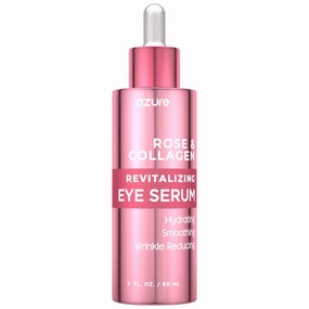 AZURE Rose & Collagen Revitalizing Eye Serum - Hydrating & Smoothing | Reduces Wrinkles, Fine Lines & Under Eye Bags | Minimize Signs of Aging | Made in Korea - 60mL
