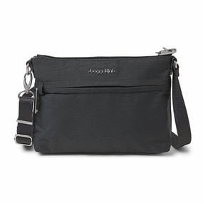 Baggallini Securtex Anti-Theft Memento Charcoal Crossbody Bag (Women's)