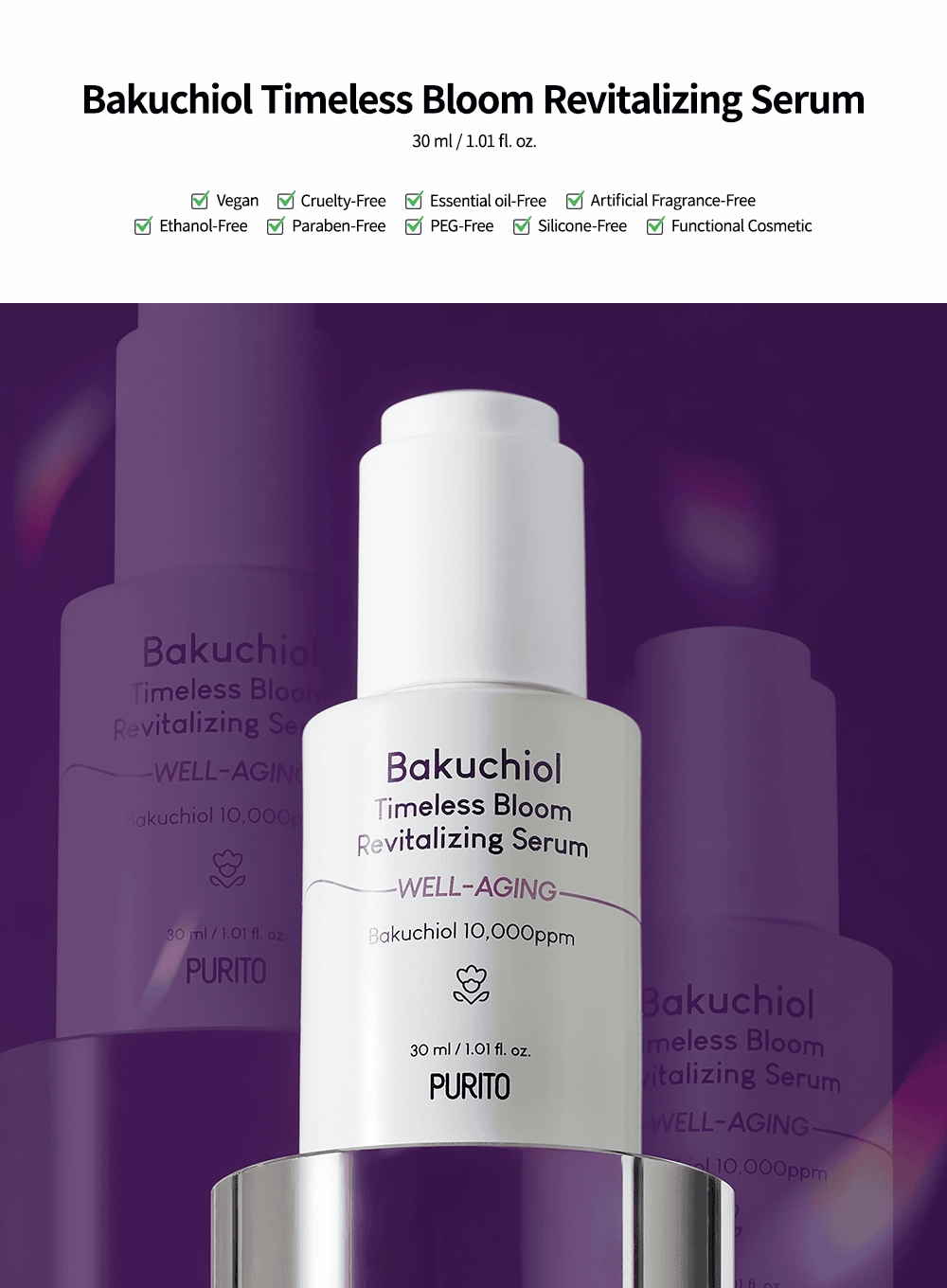 Bakuchiol Timeless Bloom Revitalizing Serum (30ml)