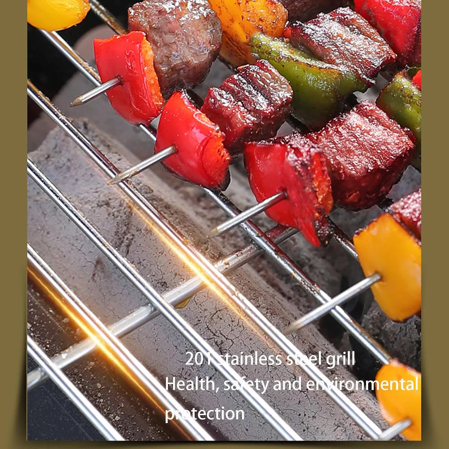 BBQ Grill Grill Outdoor BBQ Grill Smokeless Charcoal Grill,for Patio Backyard Picnic Camping (B)
