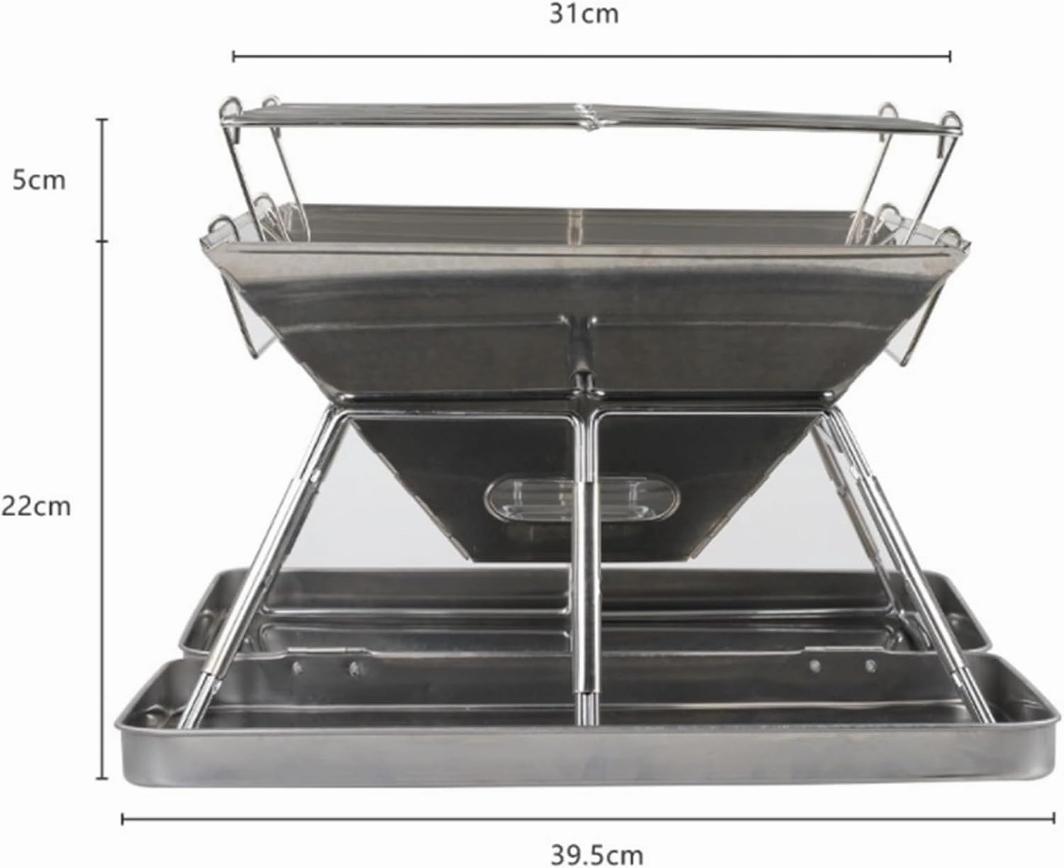 Bbq Grill Stainless Steel Barbeque Grill Portable Camping Grill For Backpacking Hiking Travel Picnic