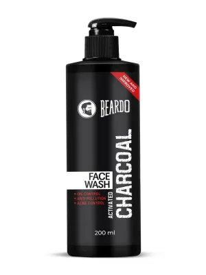Bear;do Activated Charcoal Face Wash for men, 200ml | For Deep Pore Cleaning and Removes Dirt | face wash for acne and pimples | face wash for oily skin