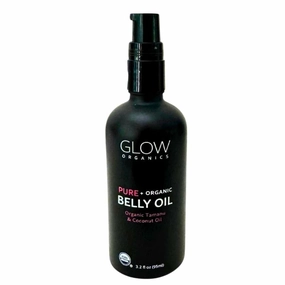 Belly Oil, Prevents Stretch Marks, Pregnancy Safe, Organic, Vegan, Gluten-Free, and Cruelty-Free.
