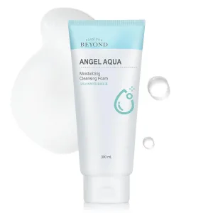 BEYOND Angel Aqua (Cleansing Foam, 10.1fl oz) - Vegan Formula Korean Skin Care. Gentle Hydrating Face Wash, Coconut, Hyaluronic Acid