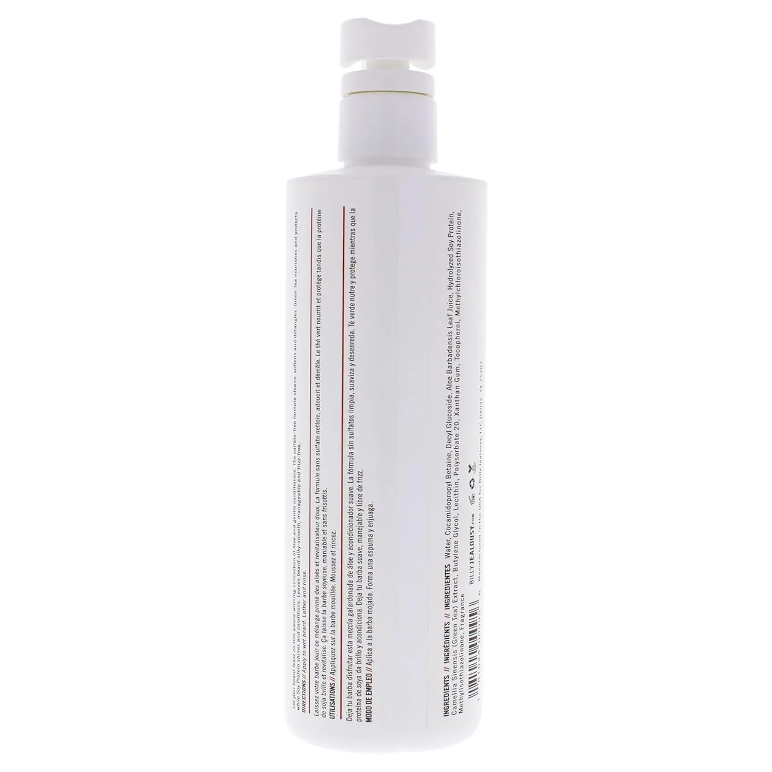Billy Jealousy Beard Wash for Smooth, Manageable & Frizz-free Facial Hair, Beard Care Enriched with Hydrating Aloe & Strengthening & Conditioning Green Tea Extract