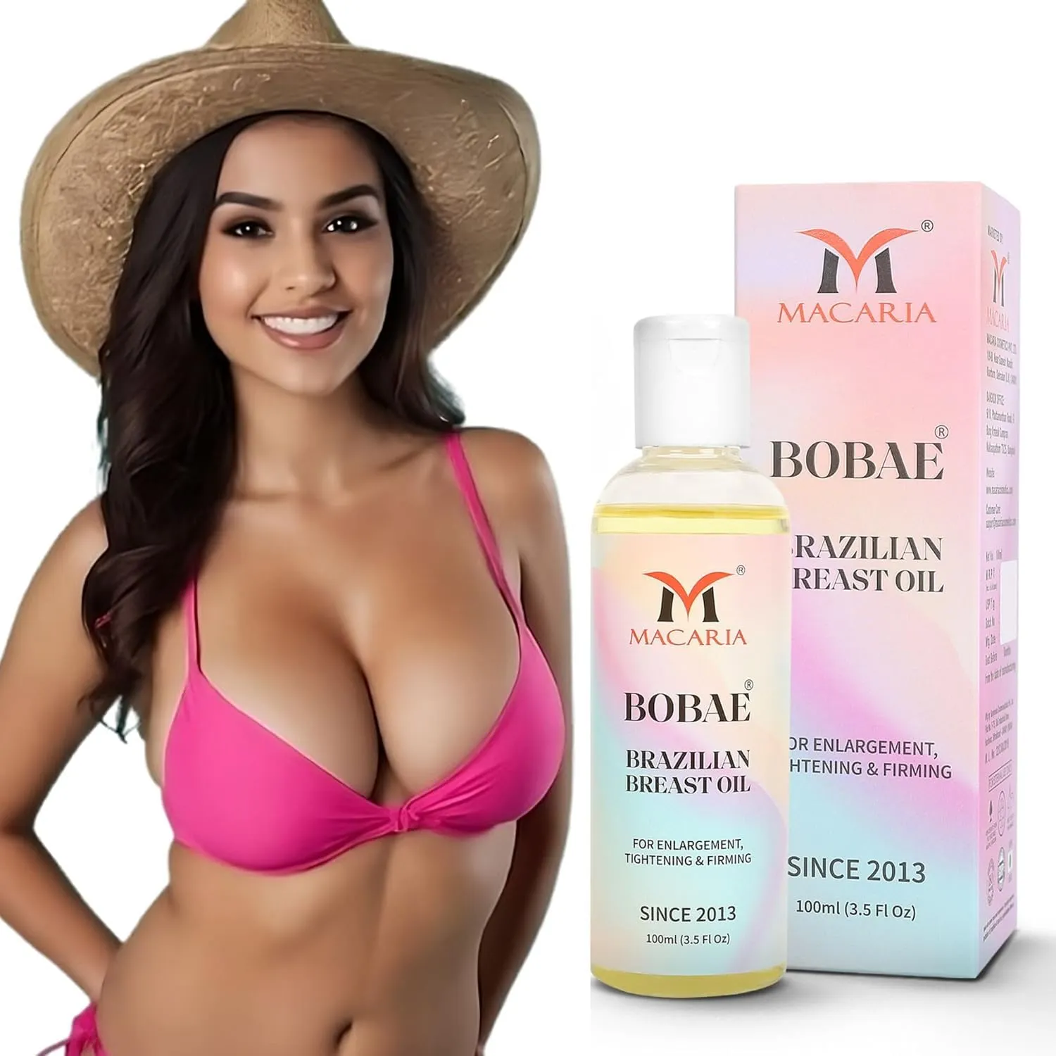 Bobae Brazilian breast Oil for fast Growth Bust Enlargement Tightening Shape & Size up Toning Oil Quick Growth Lifting & Firming Breast Enhancement Gel for bigger Boobs for Women