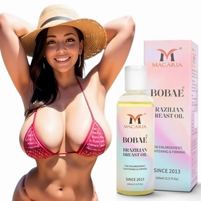Bobae Brazilian Natural Breast Oil | Bust Tightening Shape & Size up Firming larger Breast Enhancement Gel bigger Brazilian Boobs Women enlargement Oil for quick Fast growth with estrogen effect