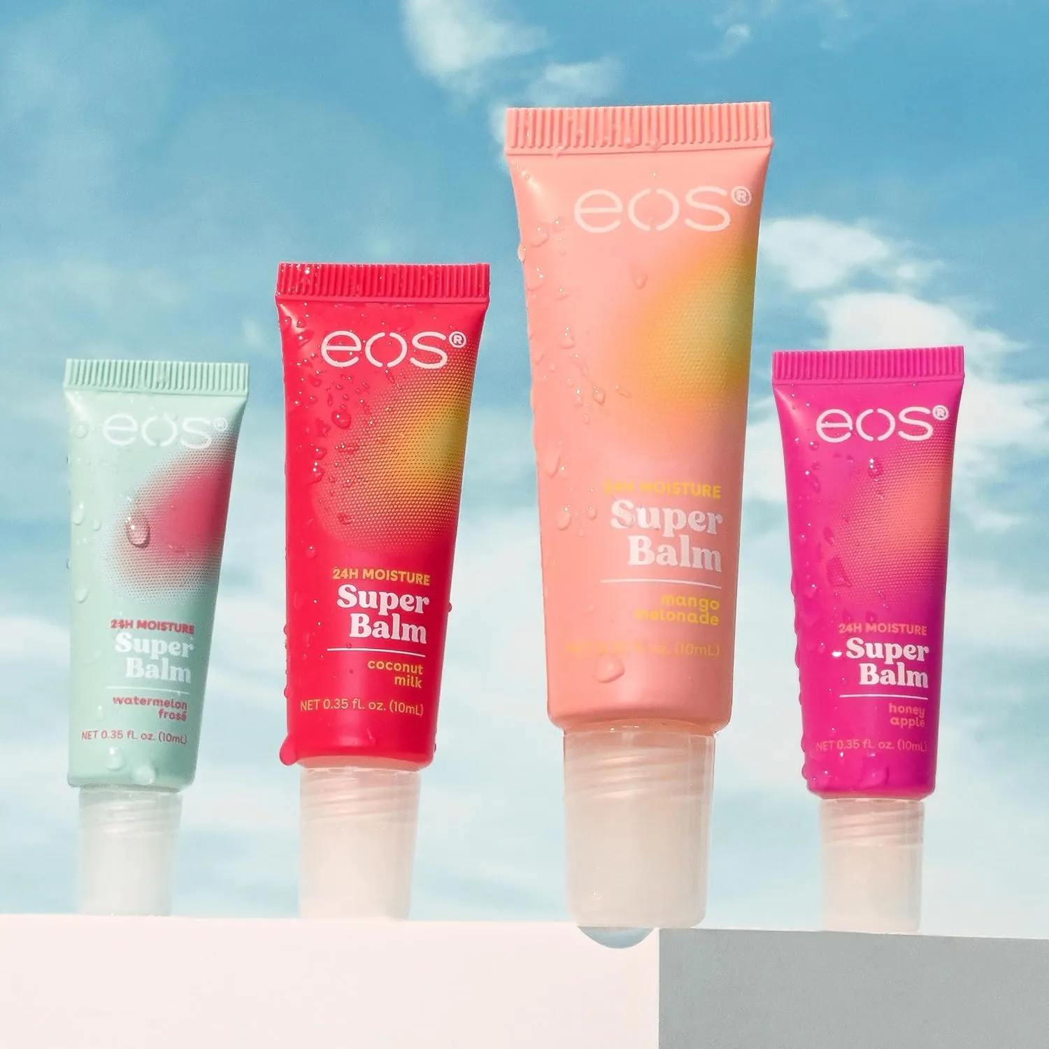 Bundle of eos 24H Moisture Super Balm- Coconut Milk & Honey Apple   Watermelon Frosé & Mango Melonade