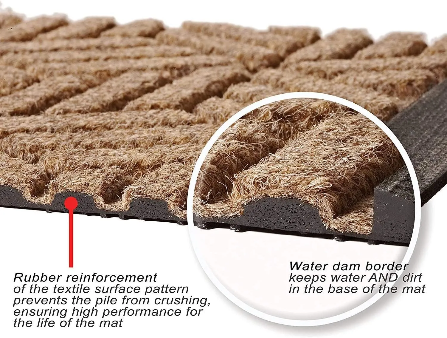 Bungalow Flooring Waterhog Indoor/Outdoor Boot Tray, 15 by 36 inches, Made in USA, Skid Resistant, Easy to Clean, Catches Water and Debris, Brittney Leaf Pattern, Charcoal