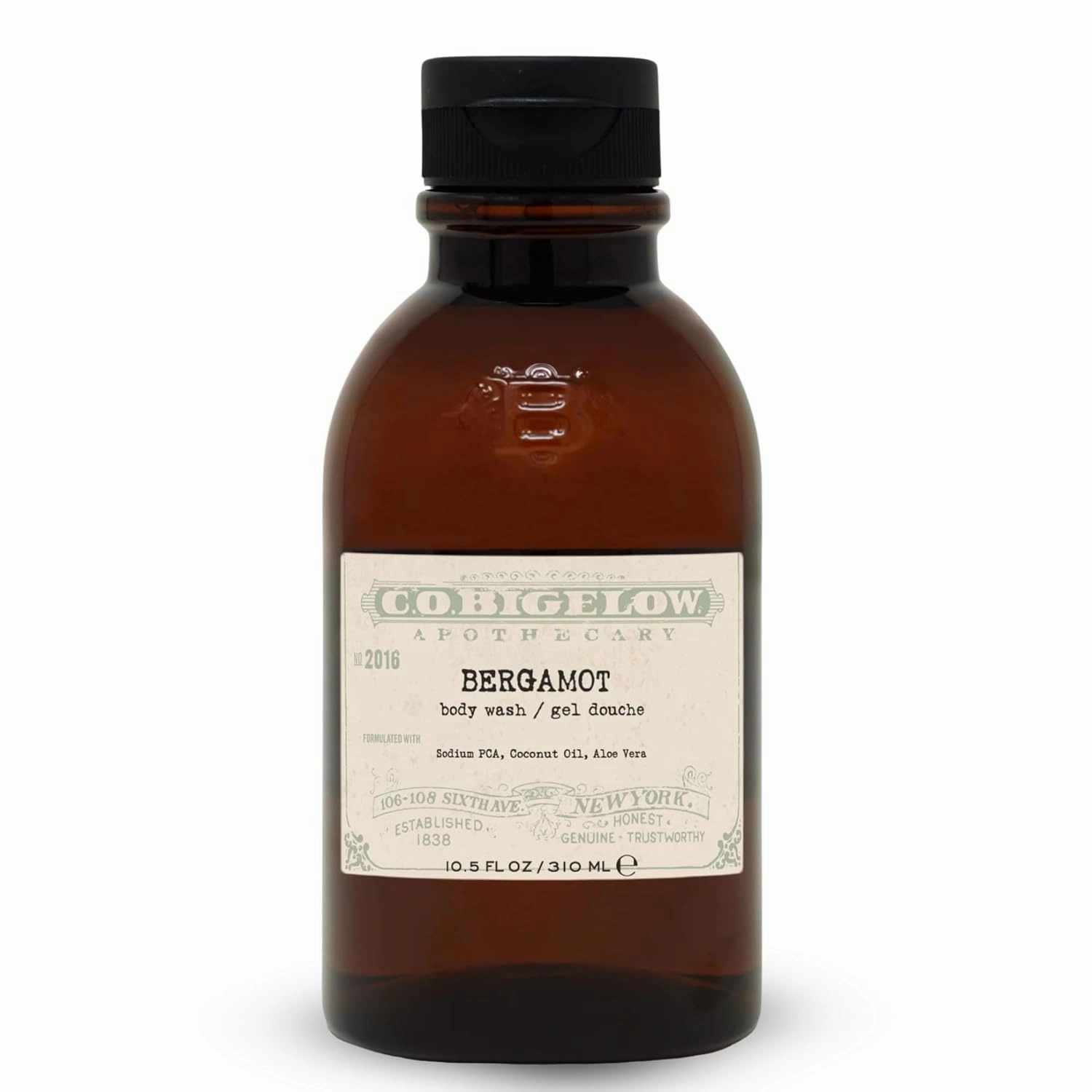 C.O. Bigelow Iconic Collection Bergamot Body Wash, with Sodium PCA, Coconut Oil, Aloe Vera, 10.5 fl oz