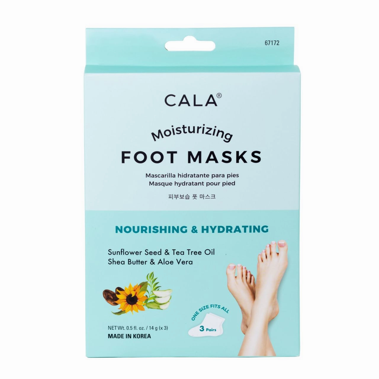 Cala Moisturizing Foot Mask Socks (3 Pairs)