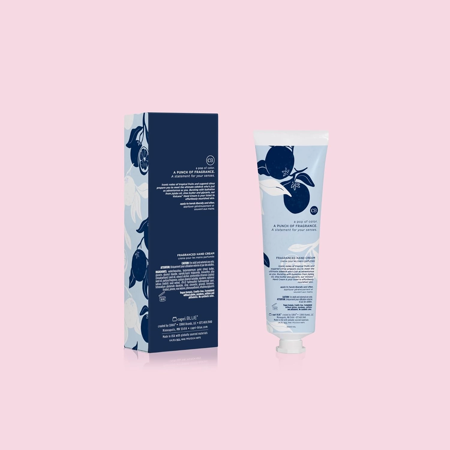 Capri Blue Moisturizing Hand Cream Travel Size – Flora Edit Collection – Nourishing Hand Cream for Dry Cracked Hands with Jojoba Oil & Shea Butter – Purse Essentials for Skin Care (Volcano, 3 oz)