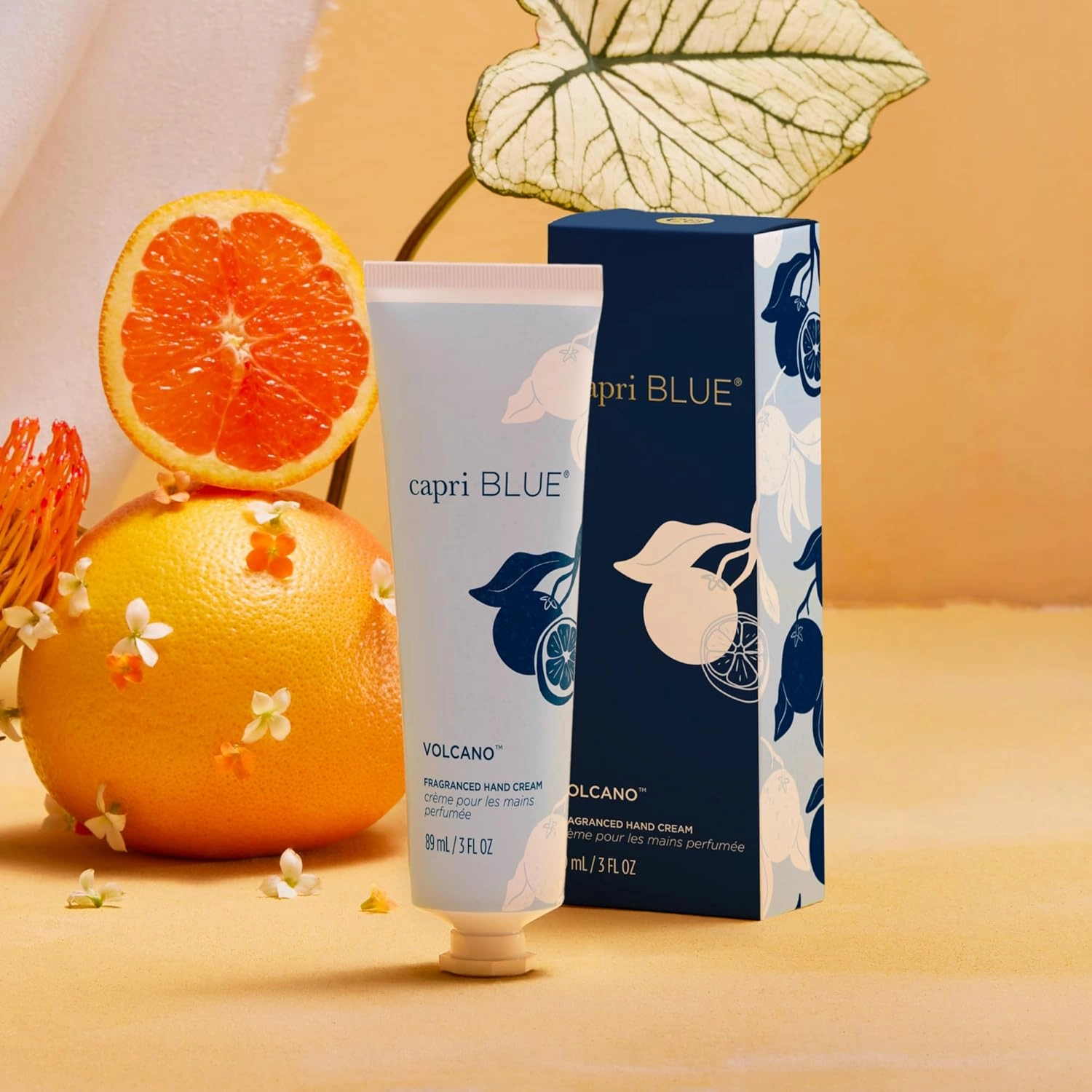 Capri Blue Moisturizing Hand Cream Travel Size – Flora Edit Collection – Nourishing Hand Cream for Dry Cracked Hands with Jojoba Oil & Shea Butter – Purse Essentials for Skin Care (Volcano, 3 oz)