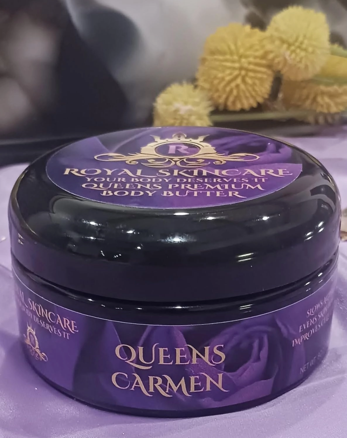 Carmen, Royal Skincare, Queens Premium Body Butter for Women, Hydrating Firming Skincare for Dry Skin, Cellulite, Stretch Marks, or Uneven Tone, Restores Soft Supple Firmness, 8 oz (8oz)