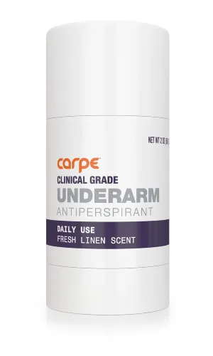 Carpe Clinical Strength Deodorant   Clinical Antiperspirant - Clinical Grade Solid Stick - Fresh Linen Scent - Combat Excessive Underarm Sweating - Great for Hyperhidrosis