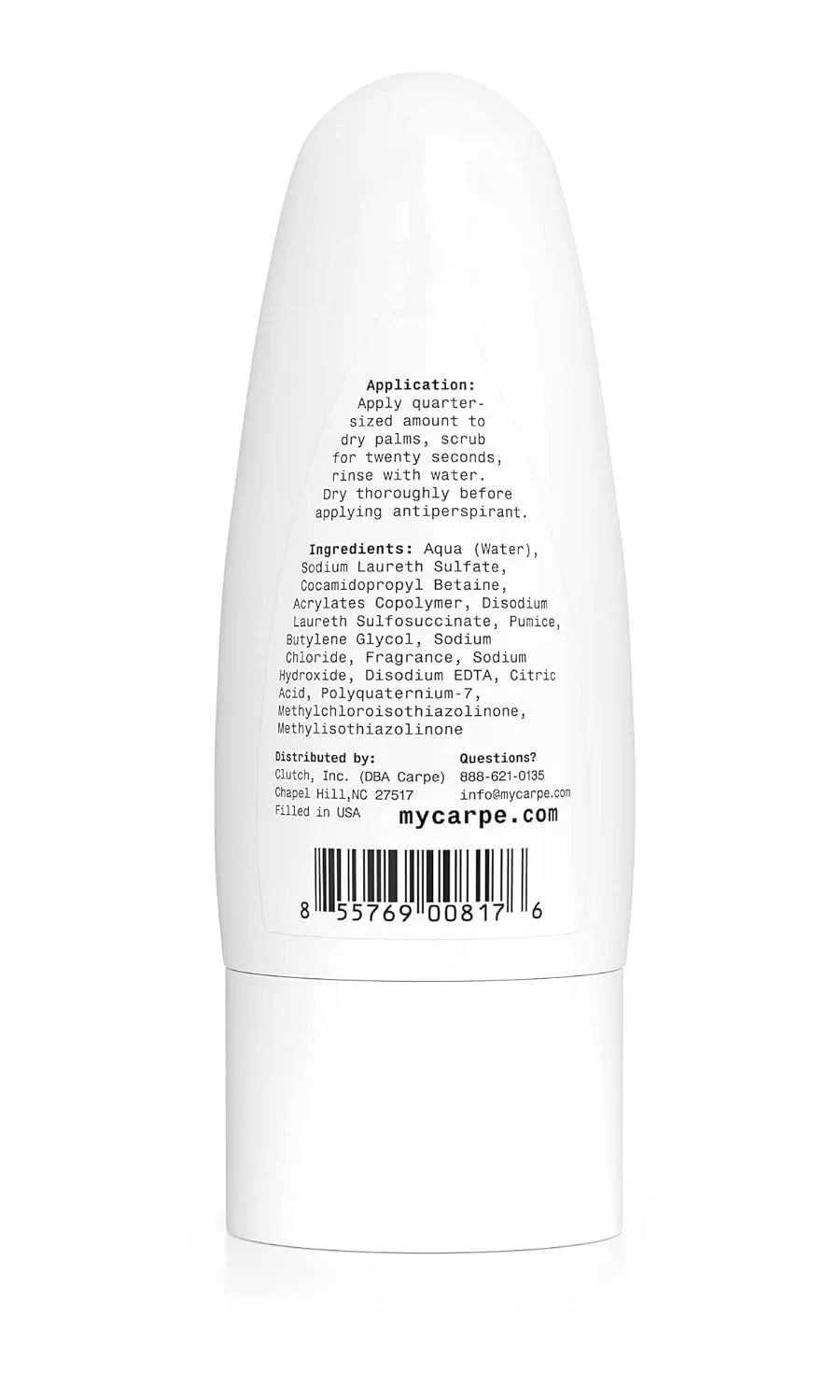 Carpe Exfoliating Underarm Scrub with Odor Protection, Underarm Exfoliator to Improve Deodorant Performance - Energizing Minty Fresh Smell - Armpit Scrub for Women and Men (2 Pack)