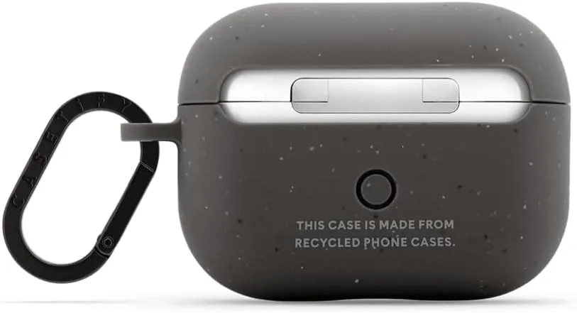CASETiFY Bounce Airpods Pro (1st/2nd Gen) Case with Ring - Black Kingsnake - Matte Charcoal