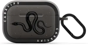 CASETiFY Bounce Airpods Pro (1st/2nd Gen) Case with Ring - Black Kingsnake - Matte Charcoal
