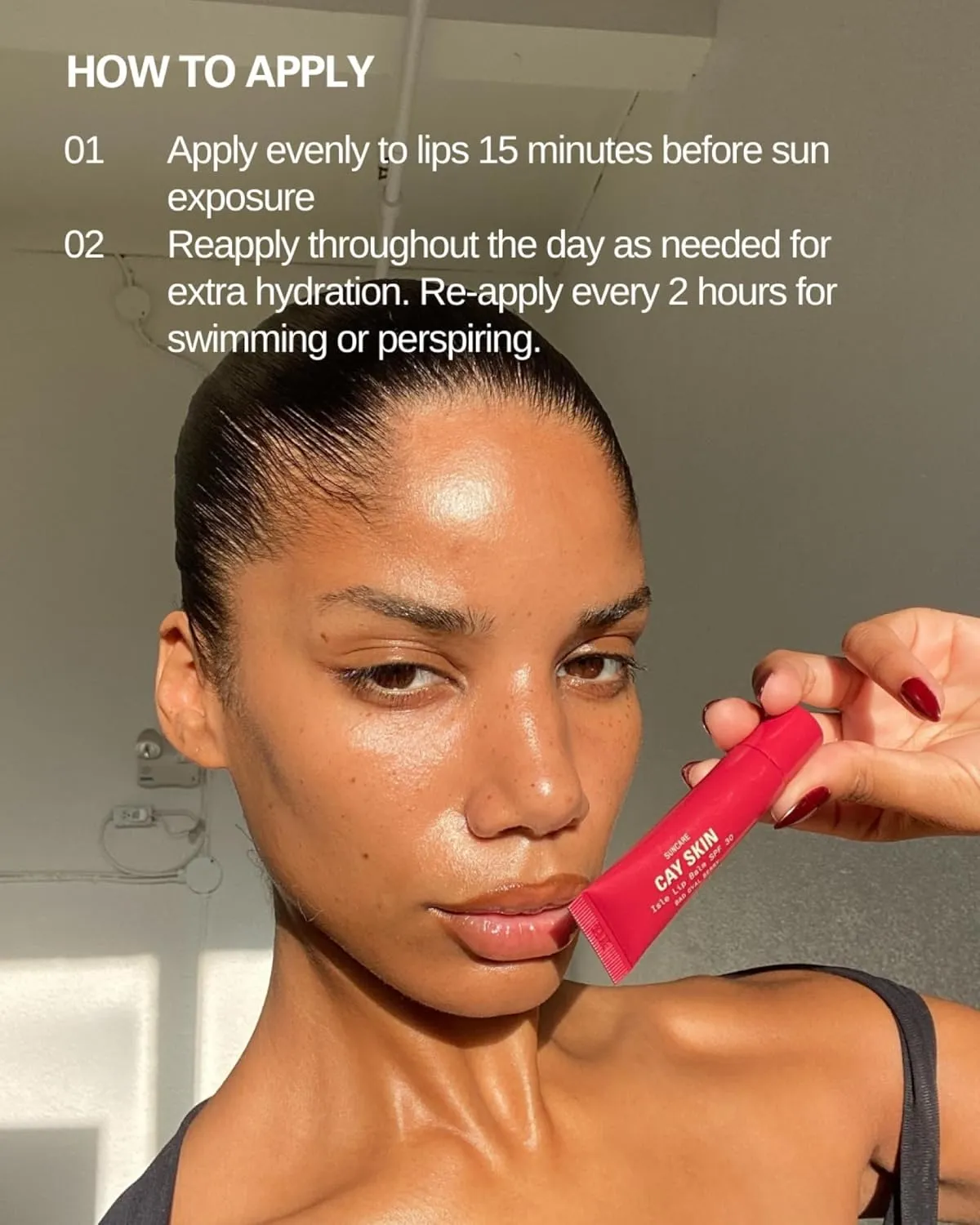 Cay Skin Isle Lip Balm SPF 30 – High Shine, Hydrating, Non-Sticky Lip Gloss in Vanilla Brown Sugar Flavor – Formulated with Natural Ingredients for All Skin Tones – Nude Ting