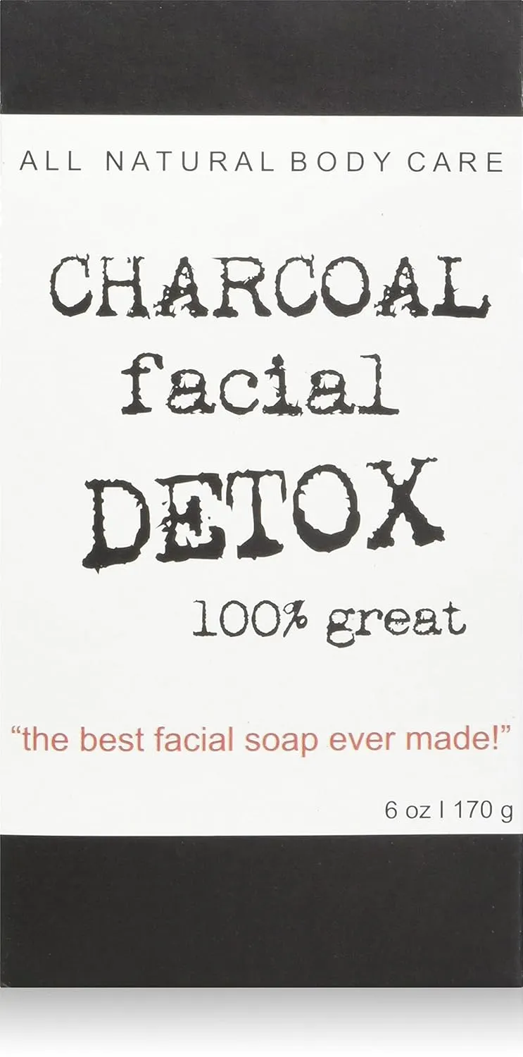 Charcoal Facial Soap DETOX,6 Ounce (Pack of 2)