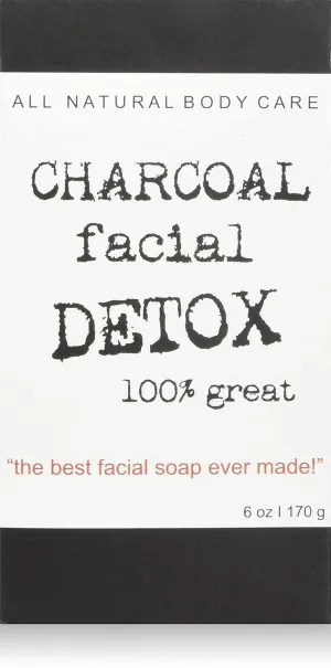 Charcoal Facial Soap DETOX,6 Ounce (Pack of 2)