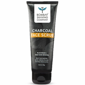 Charcoal Face Scrub with Black Sand, Exfoliates skins & Reduce Black Heads, Black, Suitable for all skin types, including oily skin - 100 gm